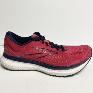 Brooks Women's Running Shoe in Red and Navy